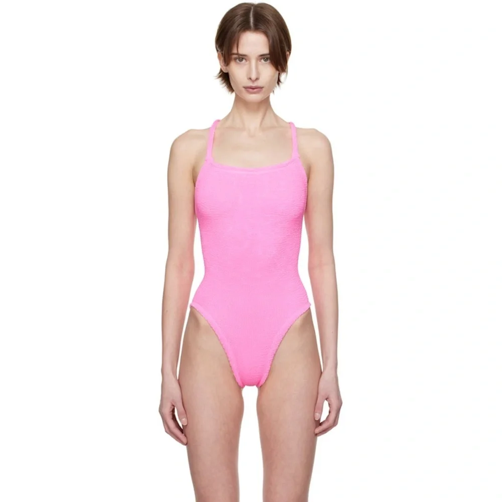 Hunza G Pink One Piece Swimsuit - Picture 5 of 8